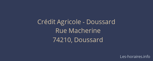 Crédit Agricole - Doussard
