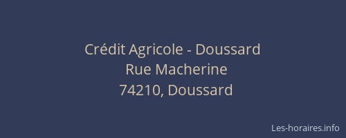 Cr&eacute;dit Agricole - Doussard