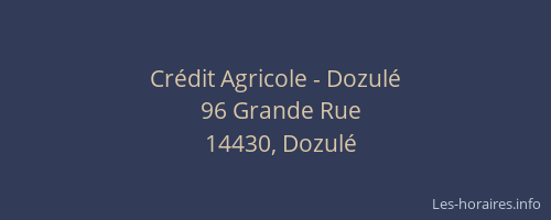 Crédit Agricole - Dozulé
