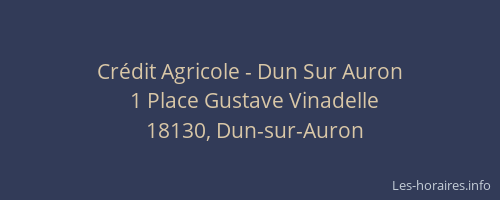 Cr&eacute;dit Agricole - Dun Sur Auron