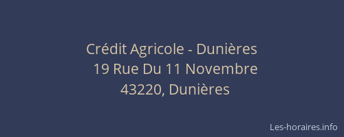 Cr&eacute;dit Agricole - Duni&egrave;res