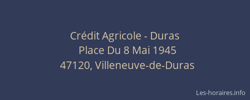Cr&eacute;dit Agricole - Duras