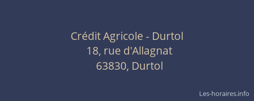Cr&eacute;dit Agricole - Durtol