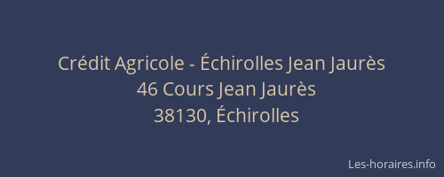 Crédit Agricole - Échirolles Jean Jaurès