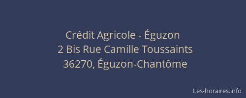 Crédit Agricole - Éguzon