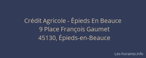 Cr&eacute;dit Agricole - &Eacute;pieds En Beauce