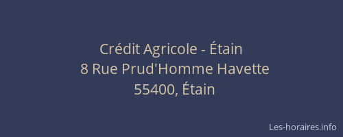 Cr&eacute;dit Agricole - &Eacute;tain