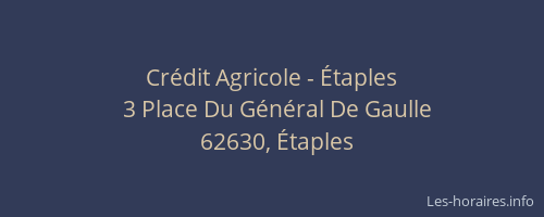 Cr&eacute;dit Agricole - &Eacute;taples