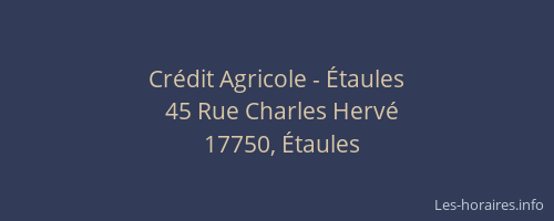 Crédit Agricole - Étaules