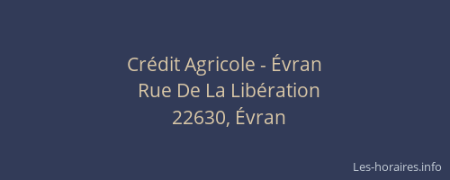 Cr&eacute;dit Agricole - &Eacute;vran