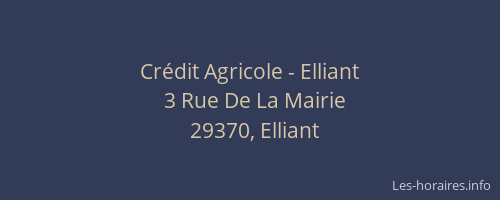 Crédit Agricole - Elliant