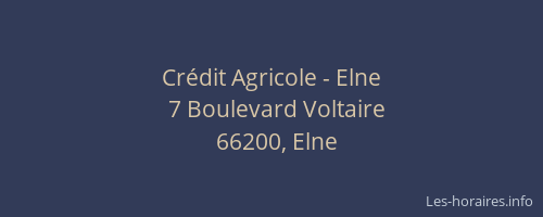 Crédit Agricole - Elne