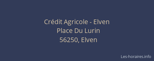 Crédit Agricole - Elven