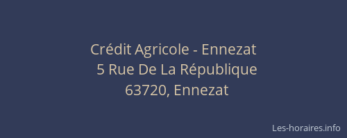 Crédit Agricole - Ennezat