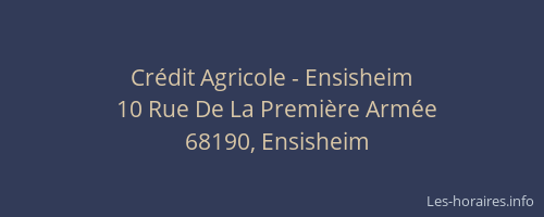 Crédit Agricole - Ensisheim