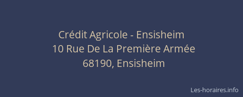 Cr&eacute;dit Agricole - Ensisheim