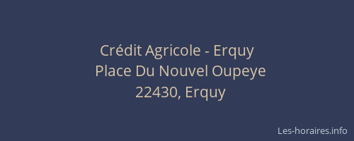 Cr&eacute;dit Agricole - Erquy