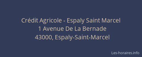 Cr&eacute;dit Agricole - Espaly Saint Marcel