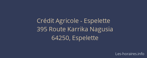 Crédit Agricole - Espelette