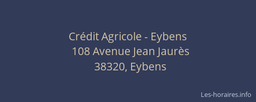 Cr&eacute;dit Agricole - Eybens