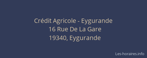Crédit Agricole - Eygurande