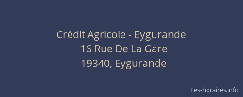 Cr&eacute;dit Agricole - Eygurande