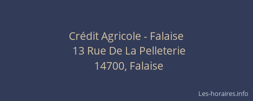 Cr&eacute;dit Agricole - Falaise