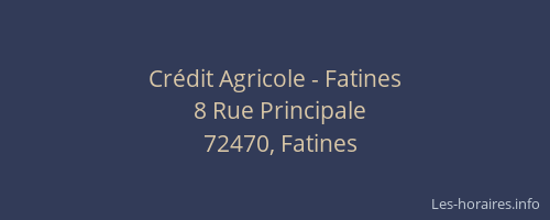 Crédit Agricole - Fatines