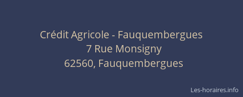 Cr&eacute;dit Agricole - Fauquembergues