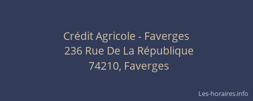 Crédit Agricole - Faverges