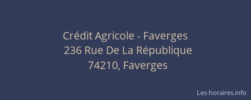 Cr&eacute;dit Agricole - Faverges