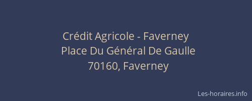 Cr&eacute;dit Agricole - Faverney