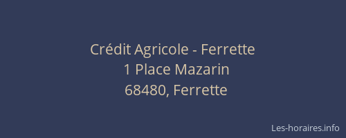 Crédit Agricole - Ferrette