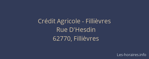 Cr&eacute;dit Agricole - Filli&egrave;vres