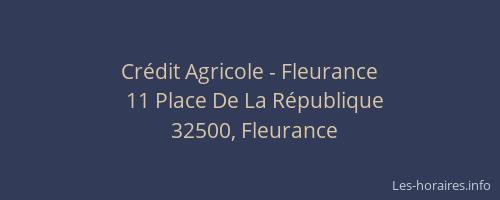 Cr&eacute;dit Agricole - Fleurance