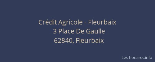 Cr&eacute;dit Agricole - Fleurbaix