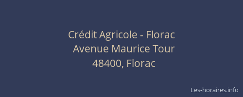 Cr&eacute;dit Agricole - Florac