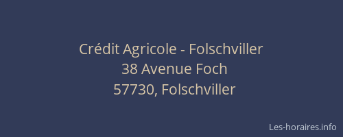 Crédit Agricole - Folschviller