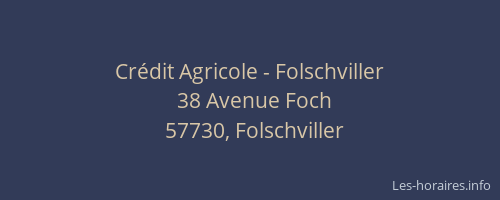 Cr&eacute;dit Agricole - Folschviller