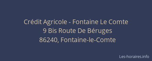 Crédit Agricole - Fontaine Le Comte