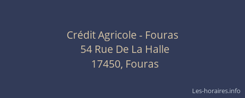 Cr&eacute;dit Agricole - Fouras