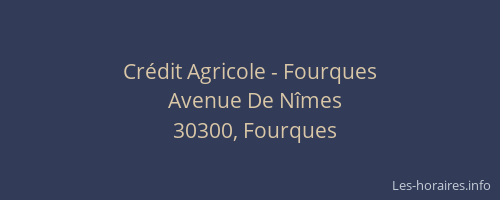 Cr&eacute;dit Agricole - Fourques