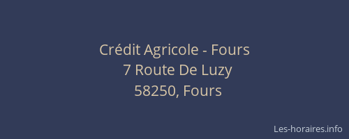 Cr&eacute;dit Agricole - Fours