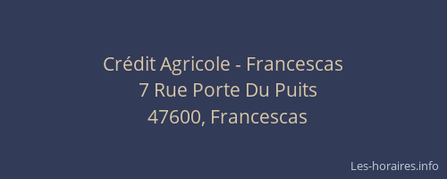 Cr&eacute;dit Agricole - Francescas