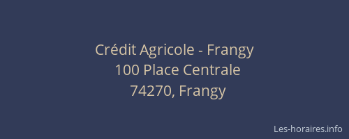 Crédit Agricole - Frangy