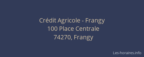 Cr&eacute;dit Agricole - Frangy