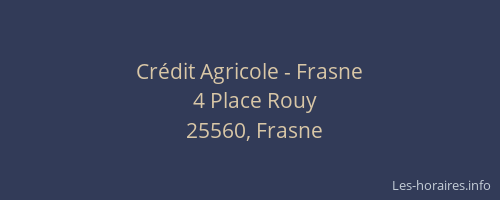 Cr&eacute;dit Agricole - Frasne