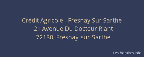 Crédit Agricole - Fresnay Sur Sarthe
