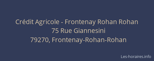 Cr&eacute;dit Agricole - Frontenay Rohan Rohan