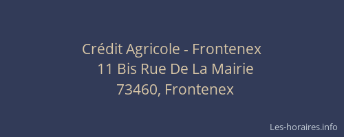 Crédit Agricole - Frontenex